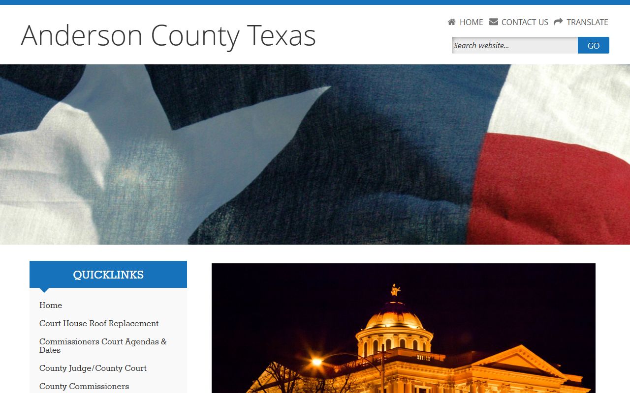 Anderson County official website for police blotter records