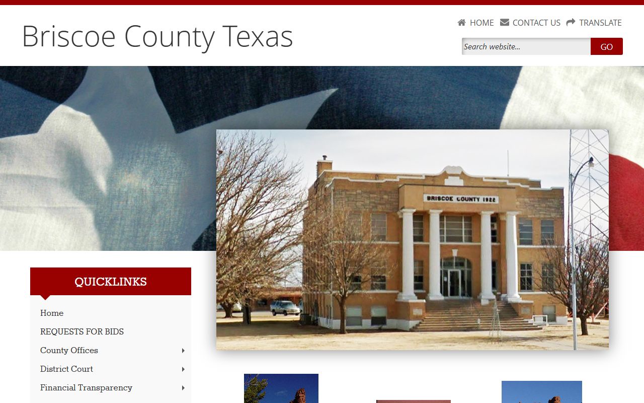 Briscoe County official website for police blotter records