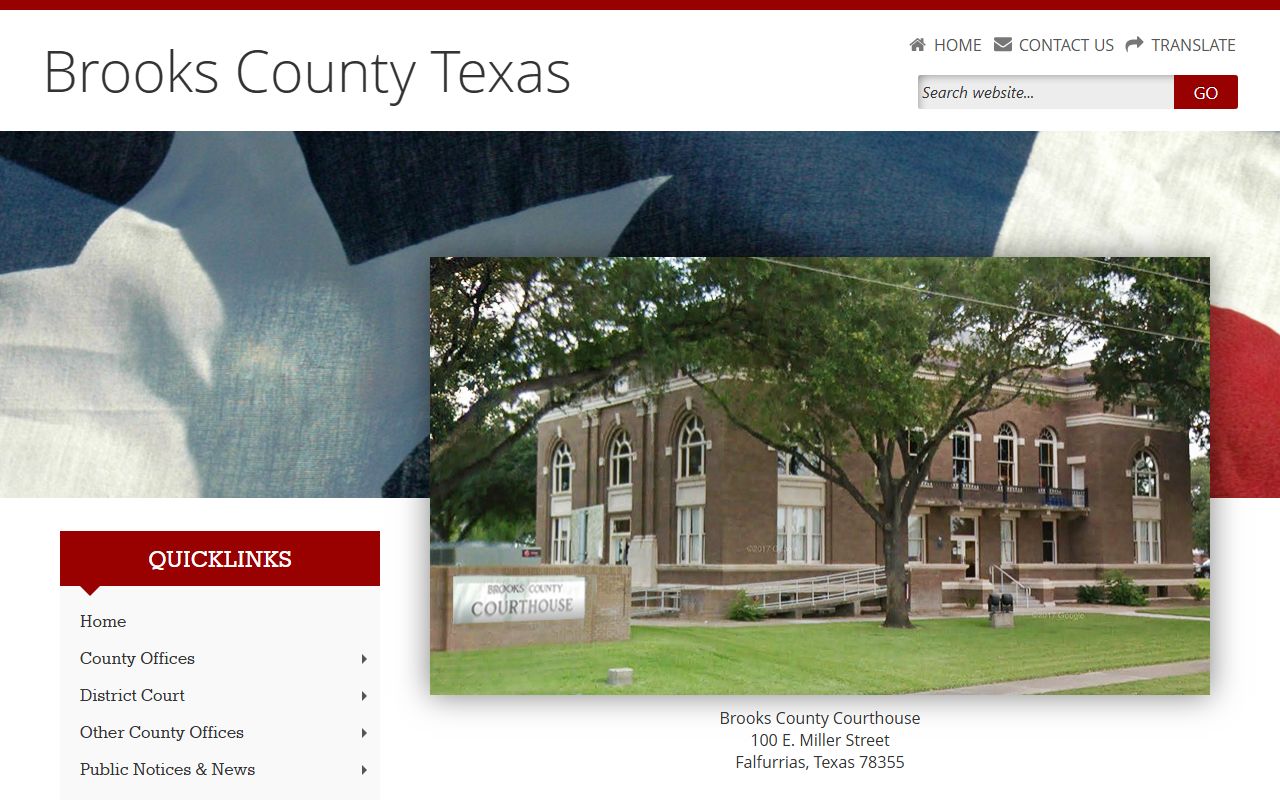 Brooks County official website for police blotter records