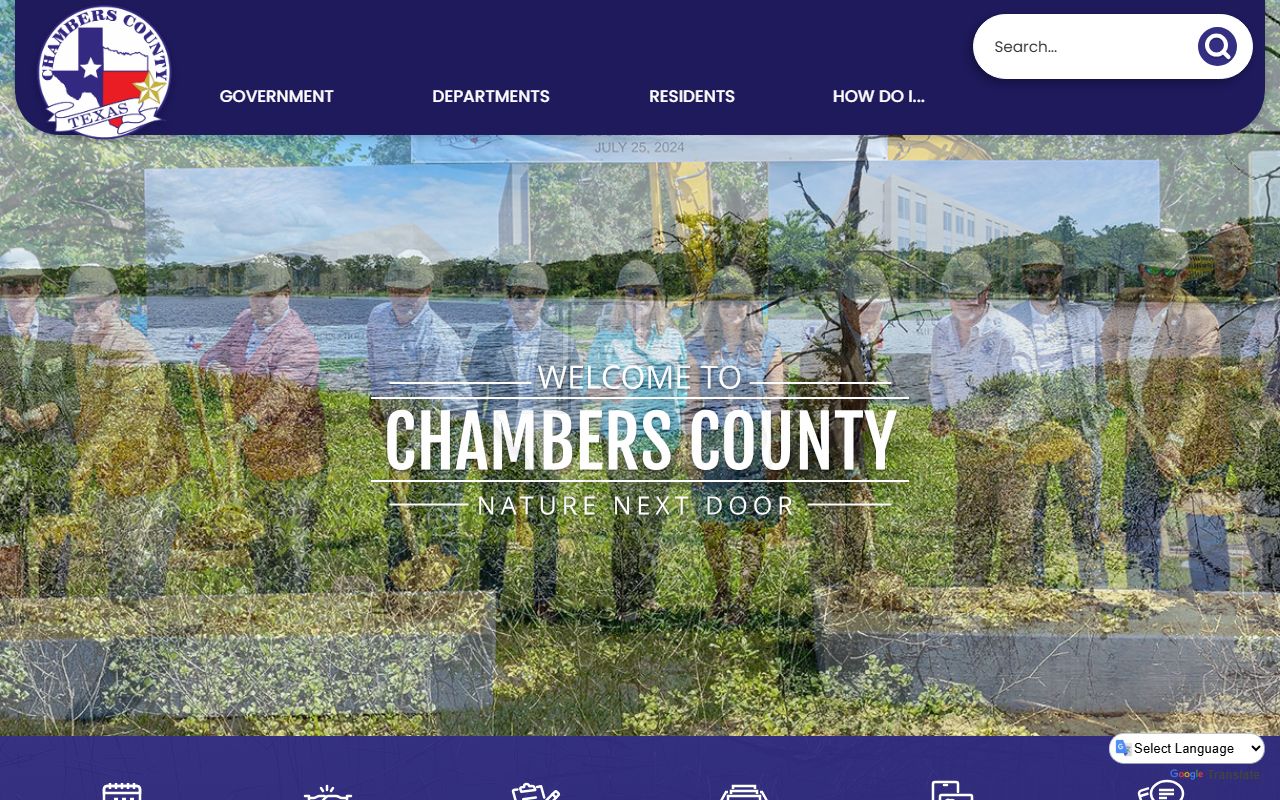 Chambers County official website for police blotter records