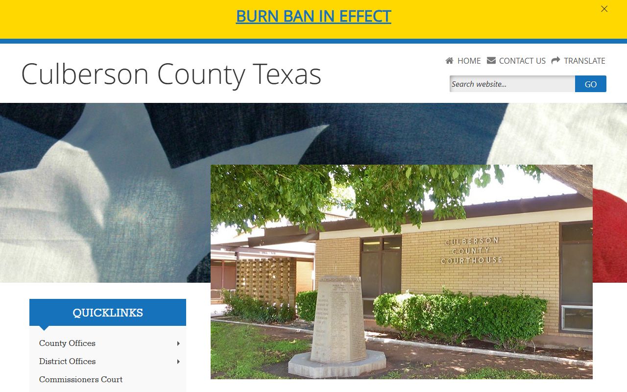 Culberson County official website for police blotter records