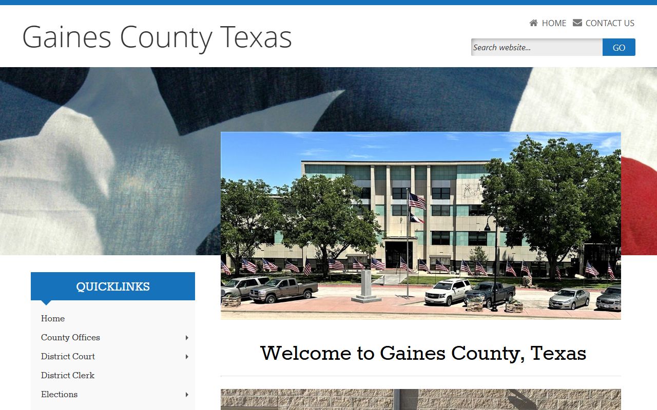 Gaines County official website for police blotter records