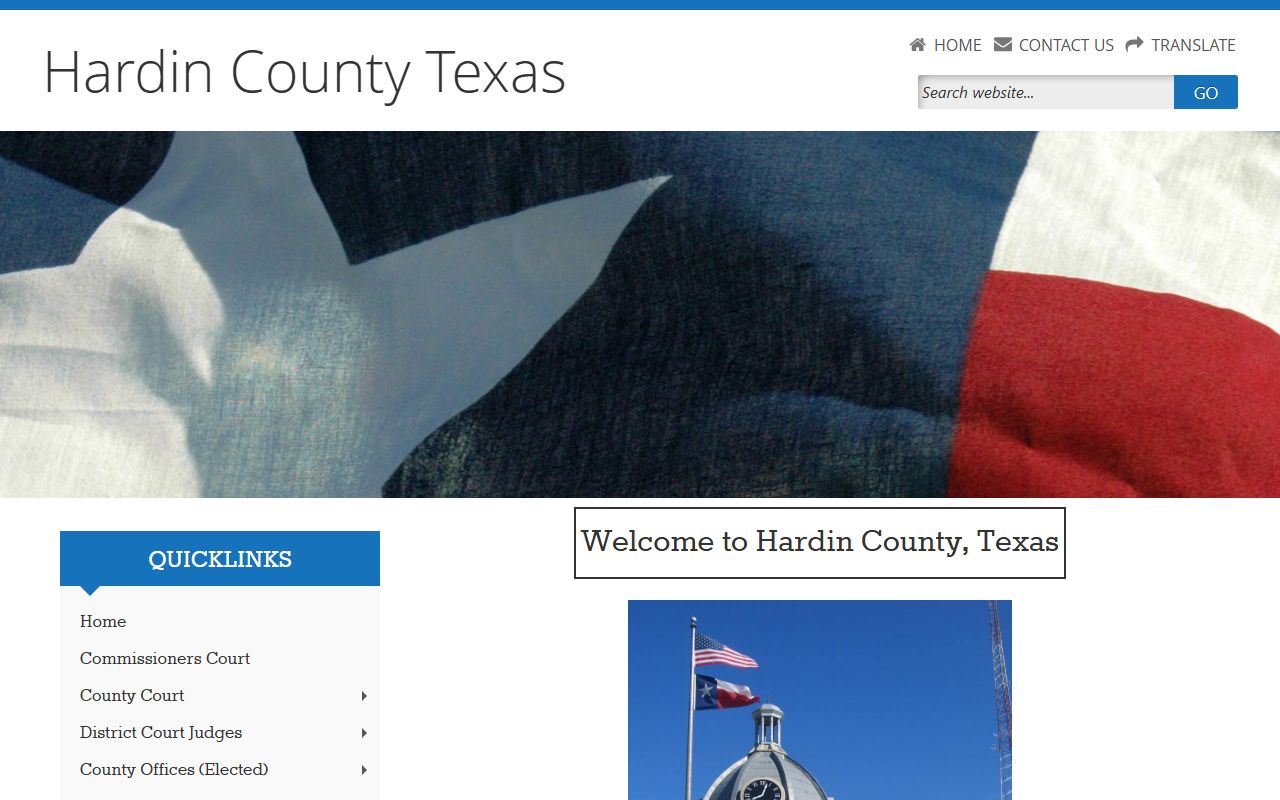 Hardin County official website for police blotter records