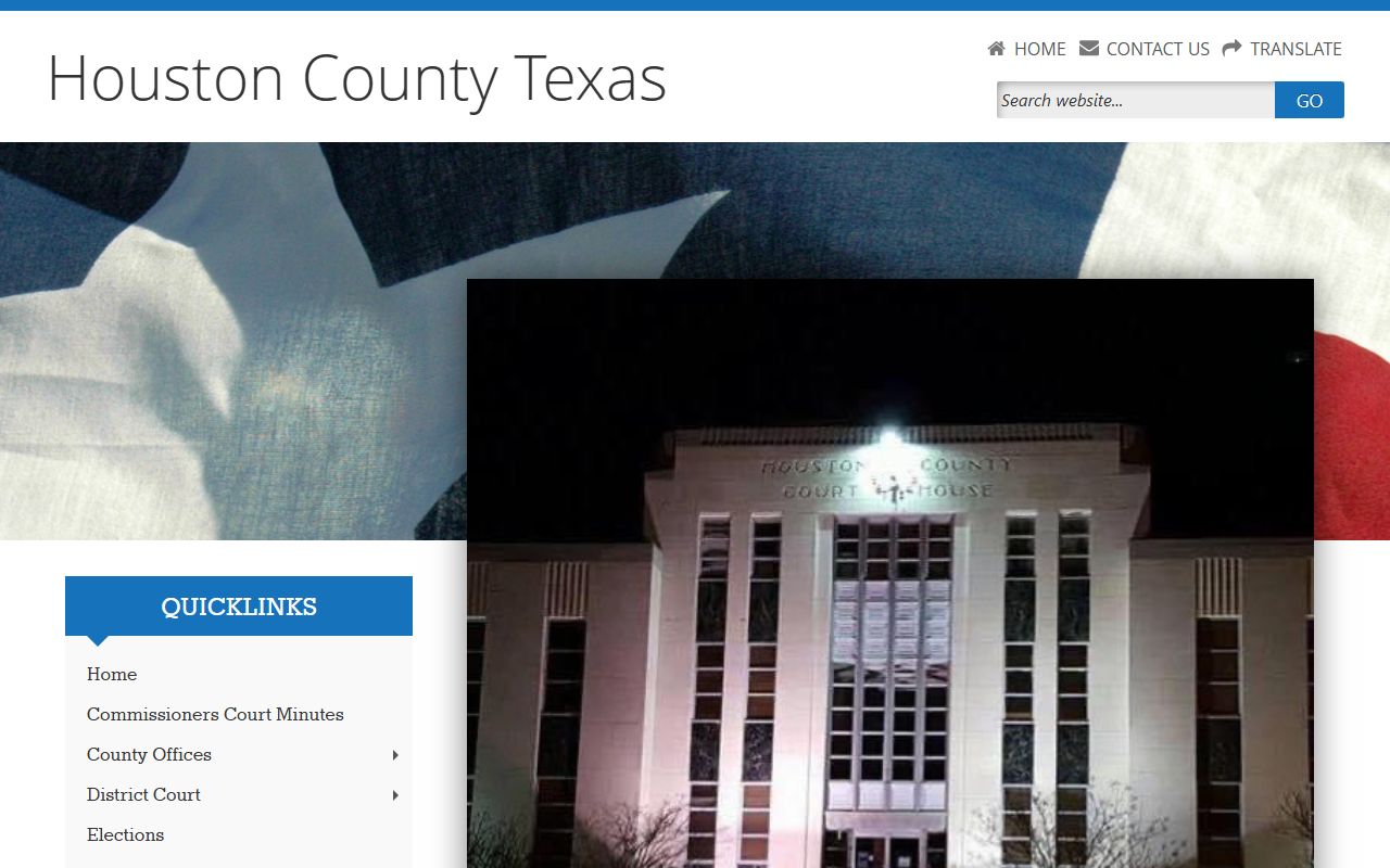Houston County official website for police blotter records