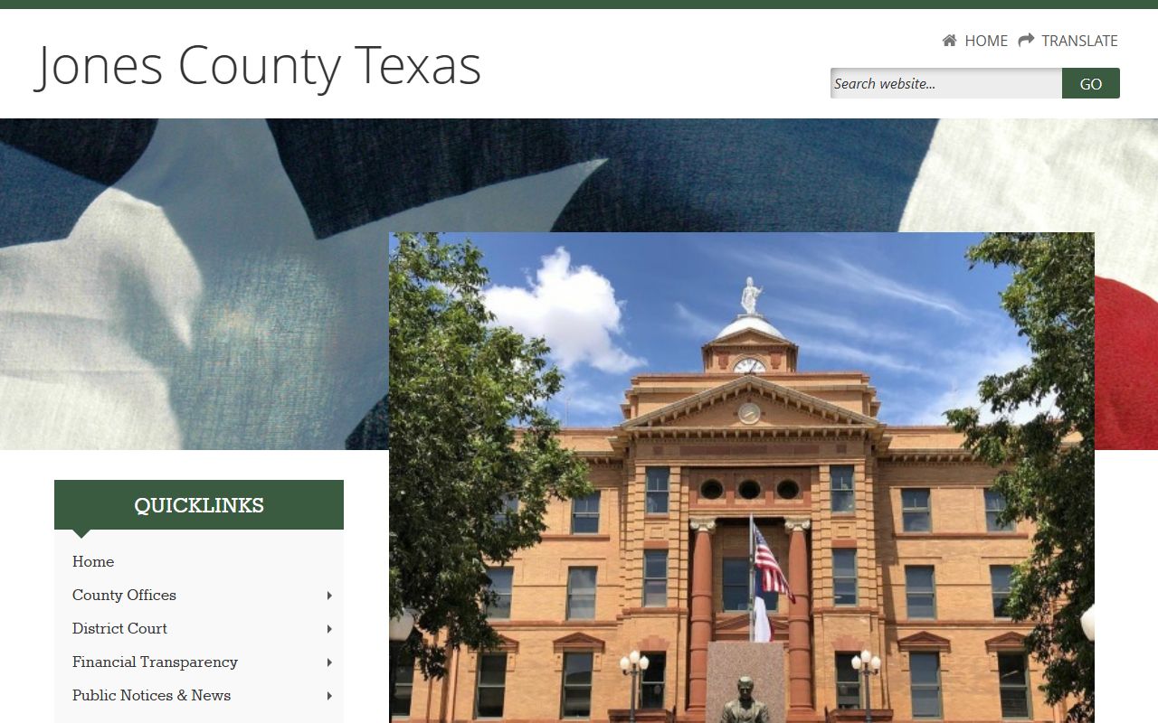Jones County official website for police blotter records