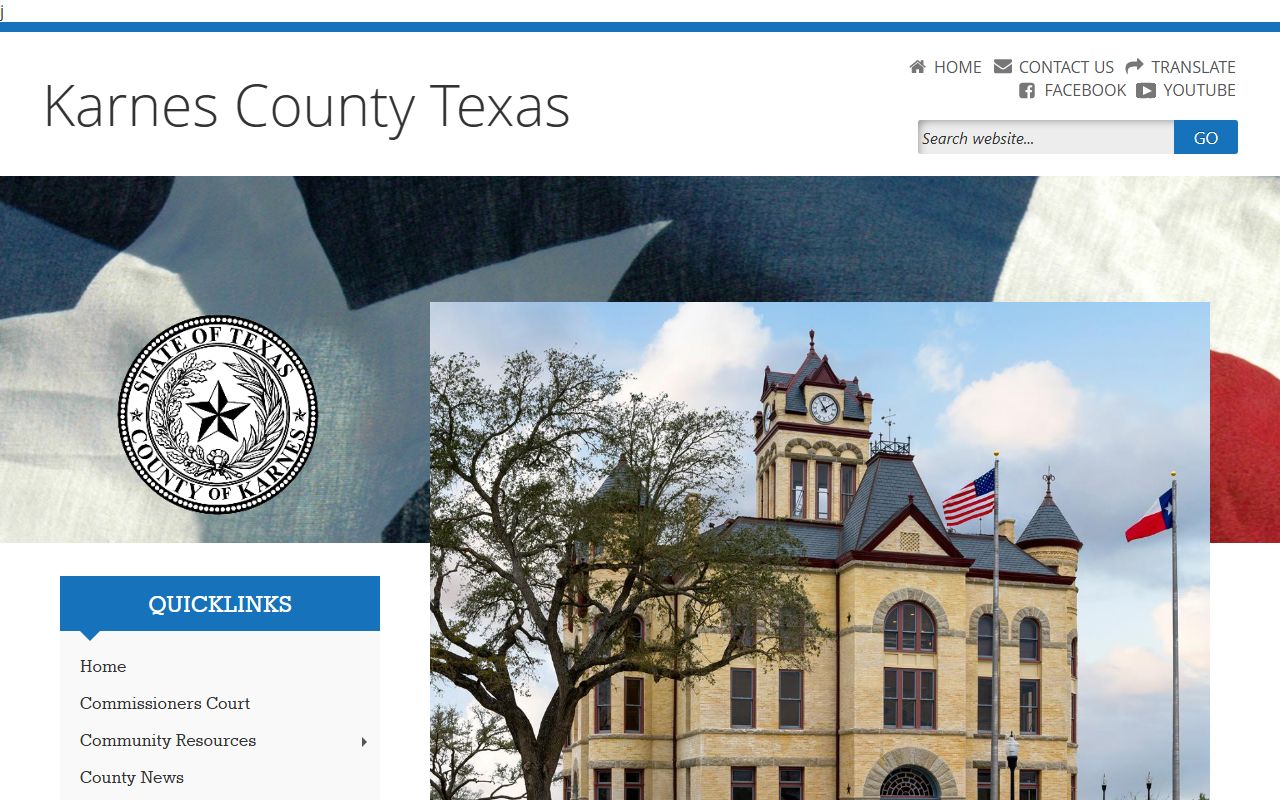 Karnes County official website for police blotter records
