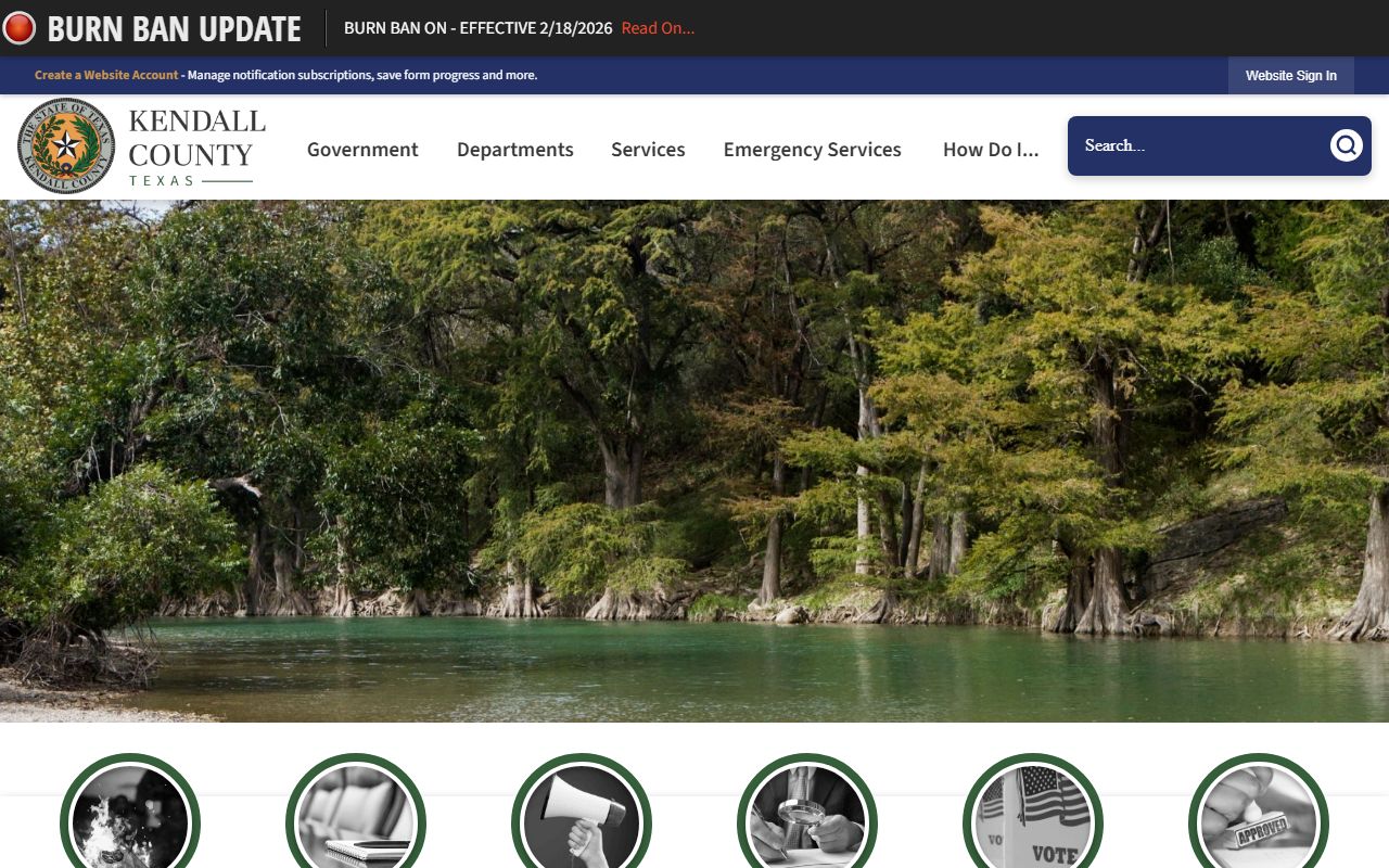 Kendall County official website for police blotter records