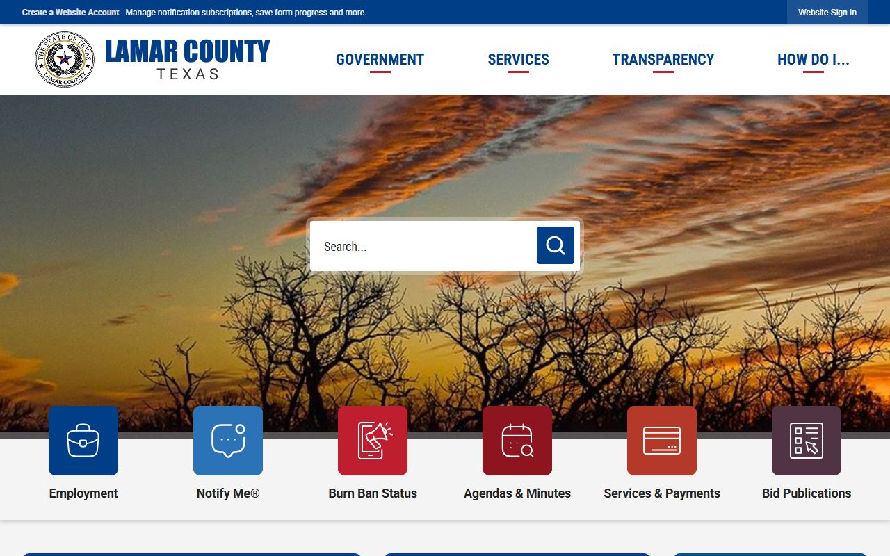 Lamar County official website for police blotter records