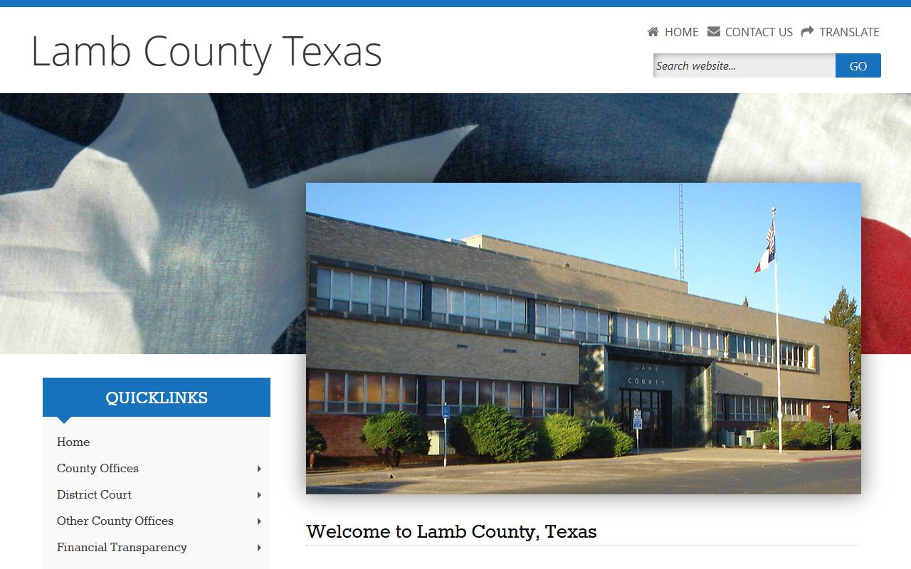 Lamb County official website for police blotter records
