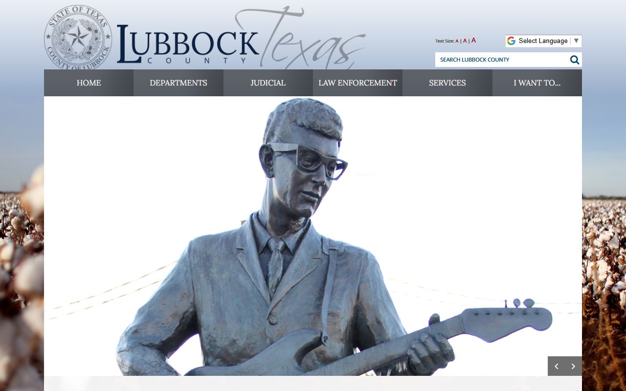 Lubbock County official website for police blotter records