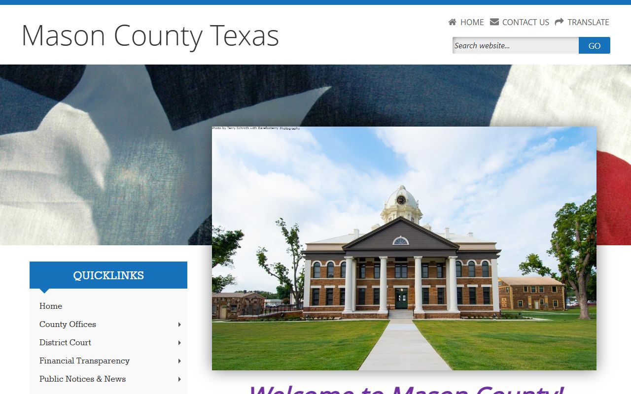 Mason County official website for police blotter records