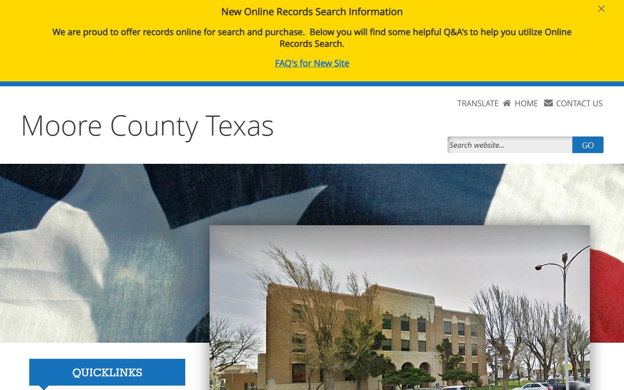 Moore County official website for police blotter records
