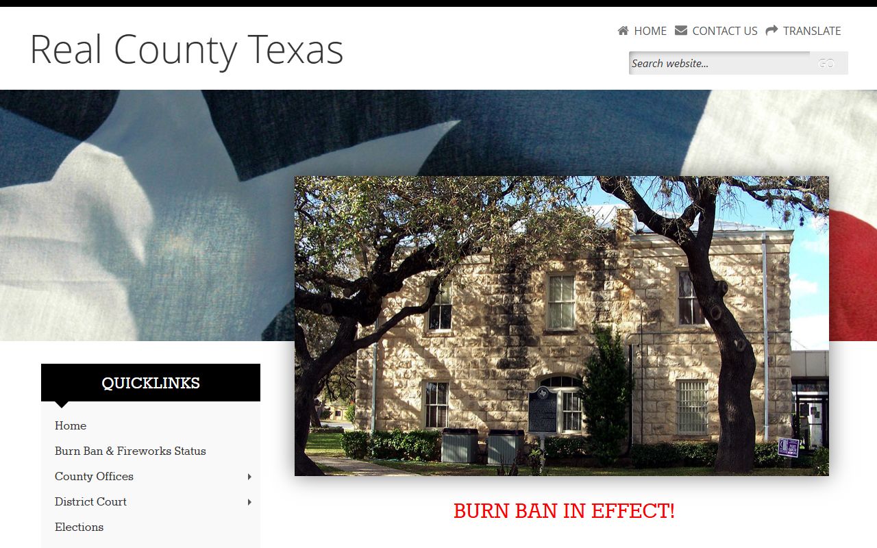 Real County official website for police blotter records