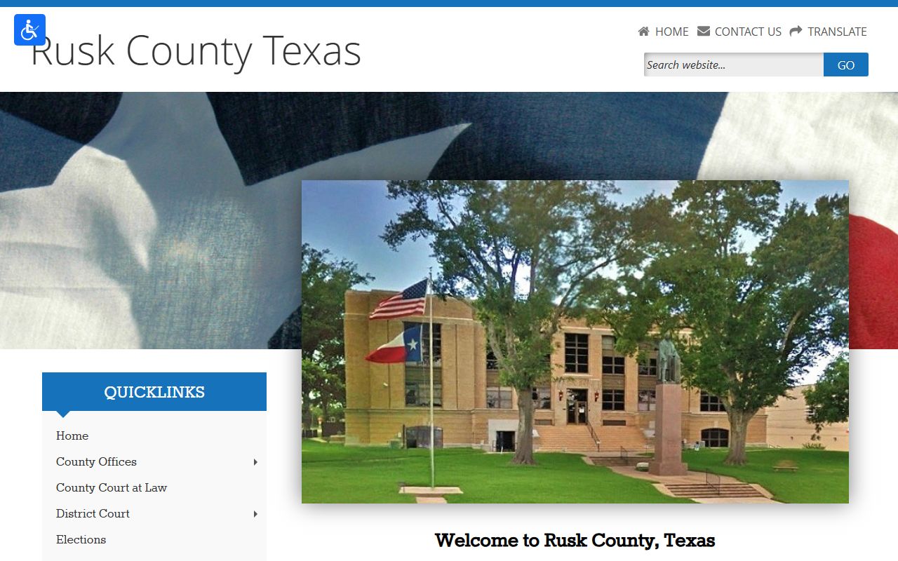 Rusk County official website for police blotter records