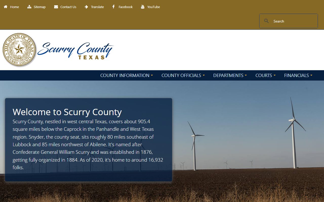 Scurry County official website for police blotter records