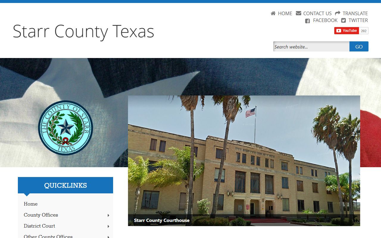 Starr County official website for police blotter records