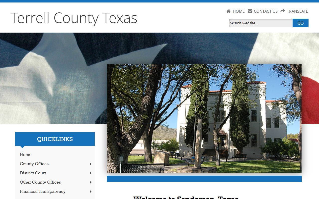 Terrell County official website for police blotter records