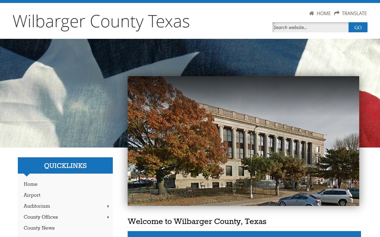 Wilbarger County official website for police blotter records
