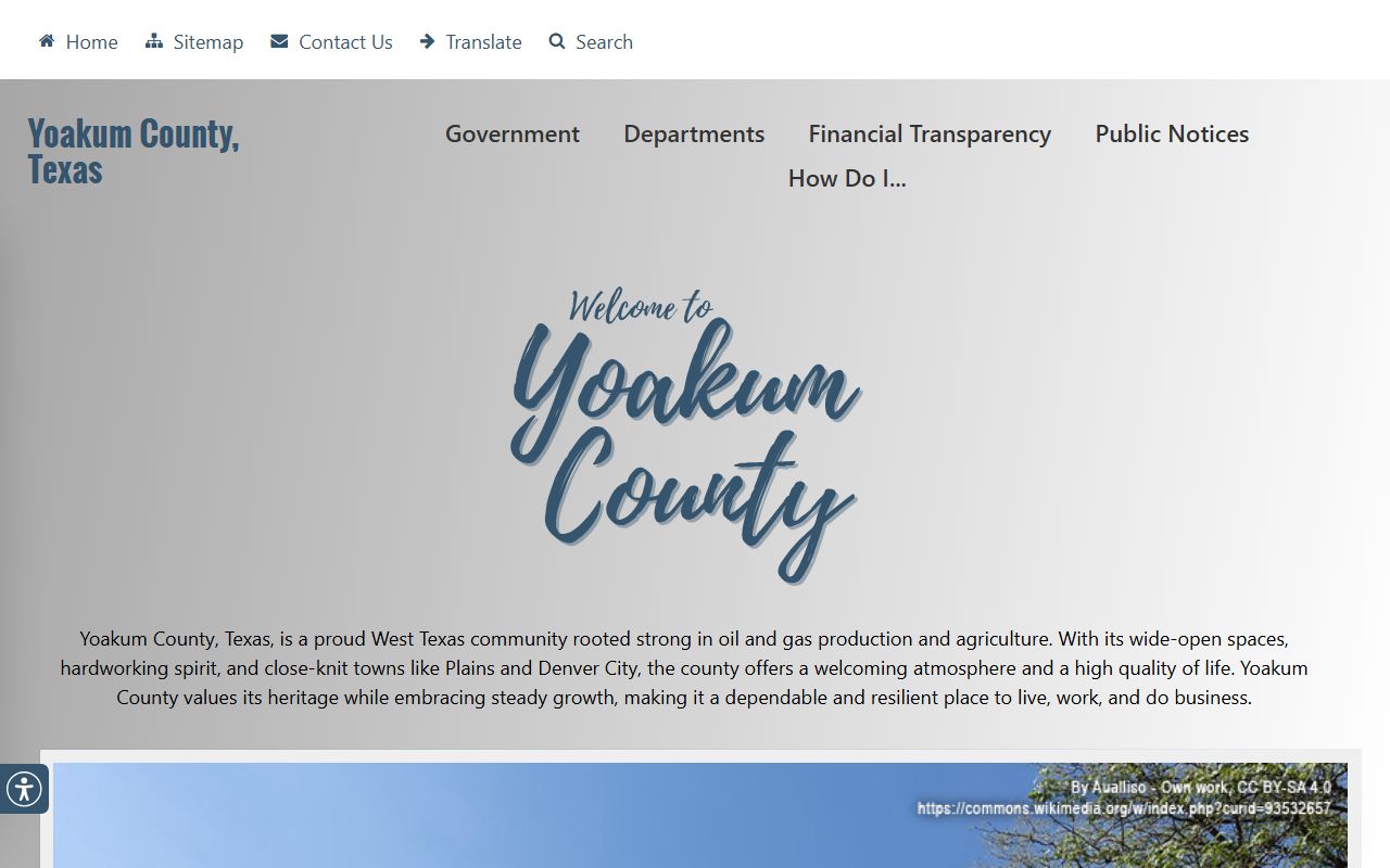 Yoakum County official website for police blotter records