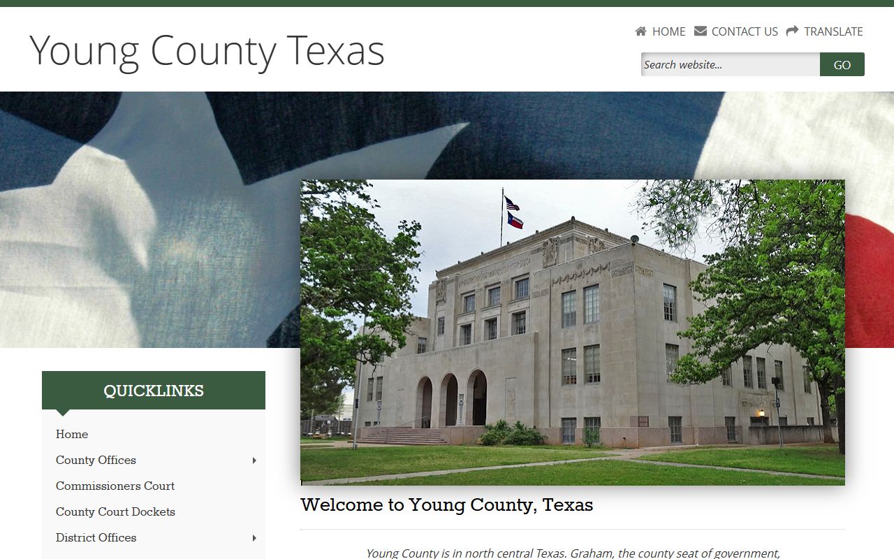 Young County official website for police blotter records