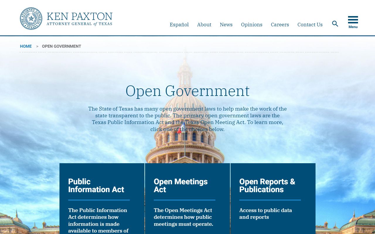 Texas Attorney General Open Government Division for police blotter access
